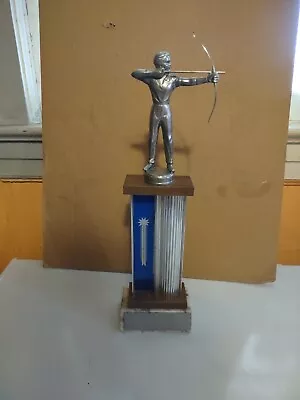 Vintage Archery Trophy 14  Height Marble Base • $34.99