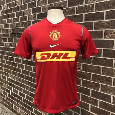 Manchester United Nike Red 2011 2012 Pre Match Training Football Jersey Kit S • $31.99