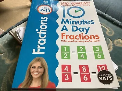 £5 • Buy 10 Minutes A Day Fractions By Carol Vorderman (Paperback 2015) New Book