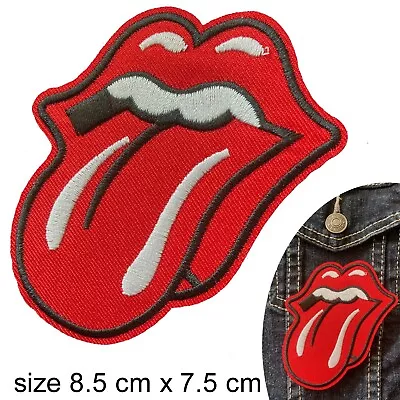 Large Lips Tongue Out Iron On Patch Rolling Stones Music Mouth Iron-on Patches • $7.95