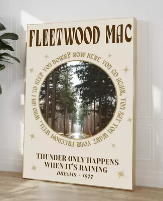 Fleetwood Mac Poster Vintage 70'S Music Poster Fleetwood Mac Lyrics Art Print • $30.99