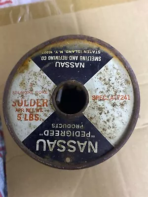 Nassau B Stearine Core Solder  Spec-AT-7241 Spool Weight 5 Lb. • $32