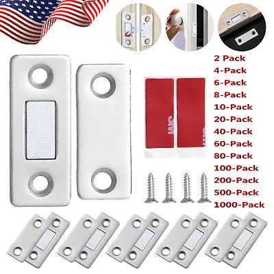 Strong Magnetic Door Closer Cabinet Catch Latch Cupboard Ultra Thin Closures Lot • $6.99