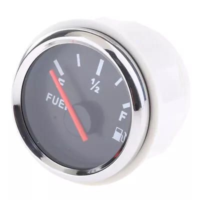 52mm Marine Boat Analog Fuel Oil Tank Level Gauge Indicator Meter Black • £12.79