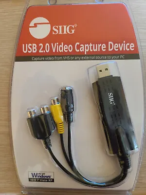 SIIG USB 2.0 Video Capture Device - Capture VHS And Record To DVD (JU-AV0012-S1) • $10