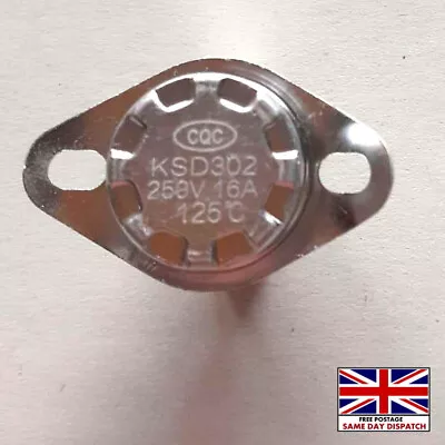 £3.98 • Buy KSD302 16A 250V Temperature Switch Control Sensor Thermal Thermostat 125°C - UK