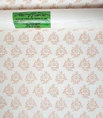 X2 1960s Vintage GREEFF Wallpaper 101sq.Ft U.S  Retro Mcm 70s Floral Terracotta • £80