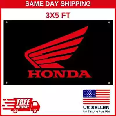 Honda Motorcycle 3x5FT Banner Bike Racing Flags Garage Wall Decor Workshop NEW • $23.99