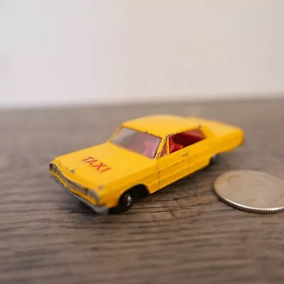 Vintage 1960s Matchbox Lesney #20 Chevrolet Impala Taxi Red Interior • $20