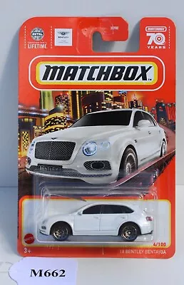 Matchbox White 18 Bentley Bentayga SUV 4/100 FNQHotwheels M662 • $5.24