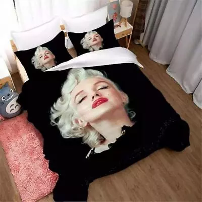 Ver2 Marilyn Monroe Beautiful Girl Quilt Duvet Cover Set Pillowcase Bedspread • $67.99