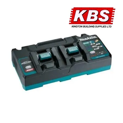 Makita 40v Double Charger DC40RB Max XGT Twin Port 240v 191N14-5 Charging • £119.95