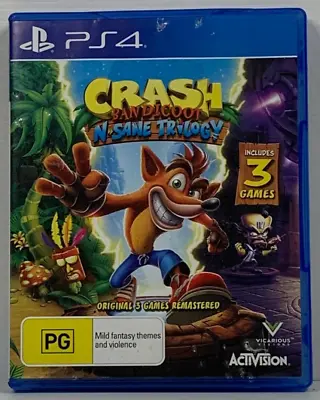 Crash Bandicoot N-Sane Trilogy Sony PlayStation 4 PS4 Video Game • $21.99