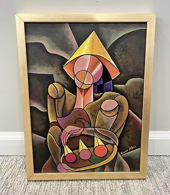 Ricardo Maya Authentic Cubism Oil Painting • $299