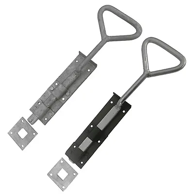 Bow Handle Drop Down Bolt Galv Black 12 /24  Shed Garage Stable Door Gate Latch • £9.49