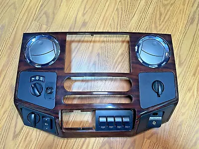 08 09 10 FORD F250 F350 Radio Climate Control Dash Bezel Trim Vents Wood OEM • $109.99