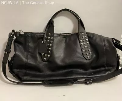 Alexander McQueen Women's Black Leather Studded Tote Shoulder Bag • $77