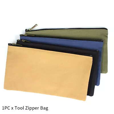 $7.15 • Buy Waterproof Canvas Heavy Duty With Zipper Portable Storage Pouch Repair Tool Bag