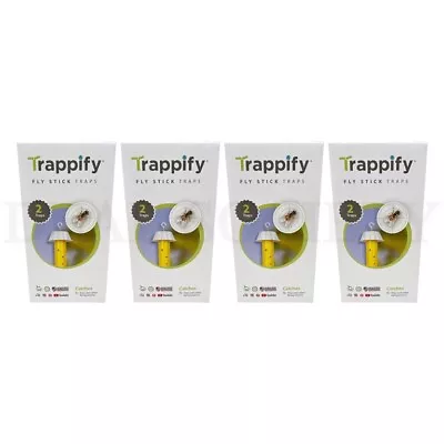 Lot Of 4 - Trappify Hanging Fly Trap For Indoors And Outdoor - 2 Traps Each • $15.99