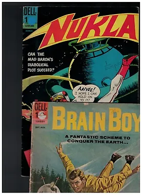 $19.95 • Buy Dell Superhero Lot: Nukla #2 (1966), Brain Boy #6 (1963) Ships Free