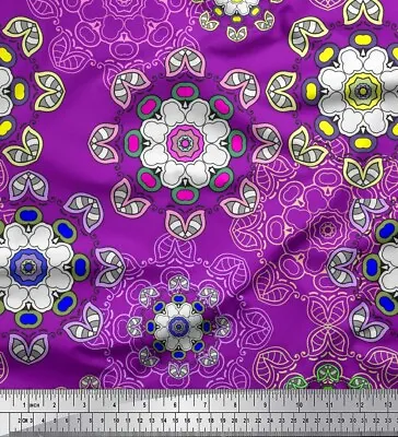 Soimoi Cotton Poplin Fabric Mandala Decorative Printed Fabric 1-YRt • $11.57