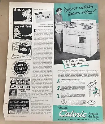 Caloric Gas Range Print Ad 1949 Vintage 1940s Retro Art Home Decor Stove Kitchen • $5.50
