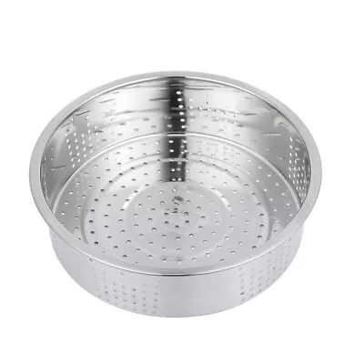Stainless Steel Insert Pans Dim Sum Steaming Basket Microwave Steamer Vegetables • £10.05