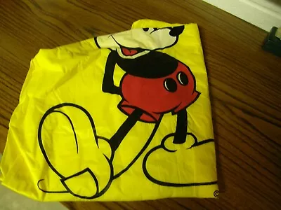 4396) Disney Mickey Mouse Motif Yellow Adult Raincoat Parka Outerwear  • $32.18