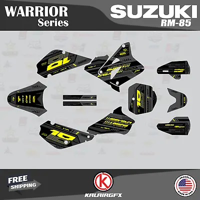 $49.99 • Buy Graphics Kit For Suzuki RM85 (2001-2023) RM 85 Warrior-Yellow Shift