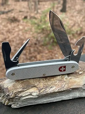 Elsener Signed 2005 Victorinox 93mm 1961  Silver Alox Soldier Swiss Army Knife • $174.95