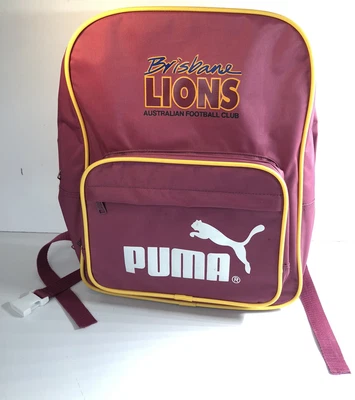 $49.99 • Buy RARE Vintage 90’s AFL Brisbane Lions Backpack Bag Retro Collectable PUMA Footy