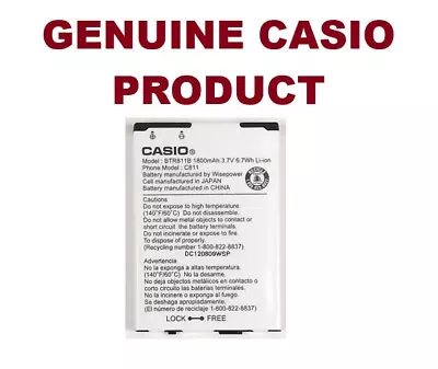 New Casio BTR811B 1800mAh For Casio G'Zone Casio Commando 4G LTE / C811 • $14.99