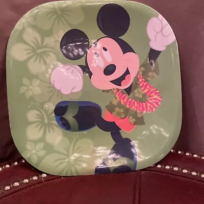 Disney Store Exclusive Melamine Plate Mickey Mouse Hula 1 Replacement Green • $2.80
