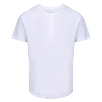 £5.99 • Buy Mens T Shirts Short Sleeve Henley Grandad Collar Tees Plain Casual Button Top