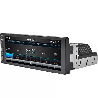 Car Stereo GPS Navigation Android Radio Player Single 1 DIN WIFI Touch Screen • $113.30