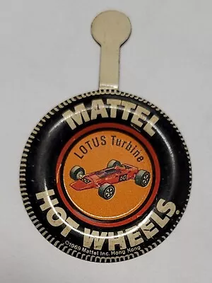 Vintage 1969 Mattel Hot Wheel Metal Badge Button LOTUS TURBINE • $7.99