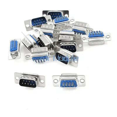 10PCS D-SUB 9 Pin DB9 Male Solder Type Socket Connector • $1.71