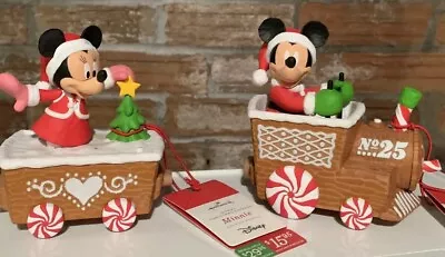 Hallmark Mickey Minnie Mouse Disney Christmas Express  Train Music Motion New • $27.55