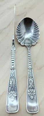 Vtg Twisted Butter Knife & Sugar Spoon Flatware/silverware Meriden Silver Co Ai • $20