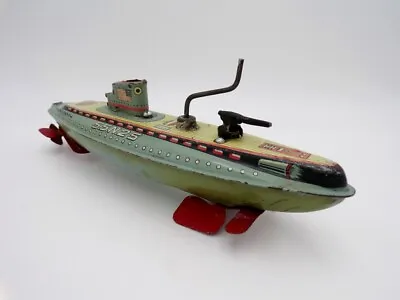Vintage Marusan Japan Tin Litho 8  Wind Up WWII SSN25 Submarine Nomura Horikawa • $109.99