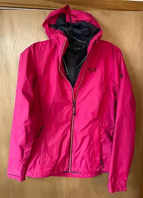 Mountain HardWear Rain Jacket Women's Fushia Hooded - Size XS • $27.98