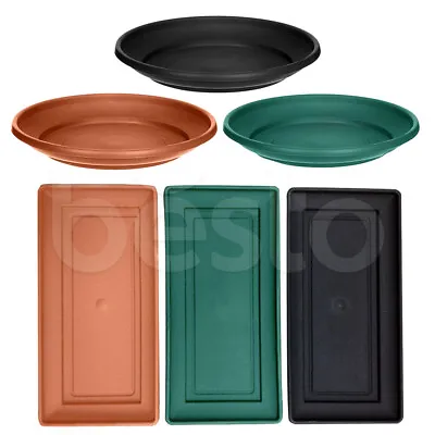£4.25 • Buy Plant Pot Saucer Plastic Garden Window Box Water Base Tray Plant Saucers 