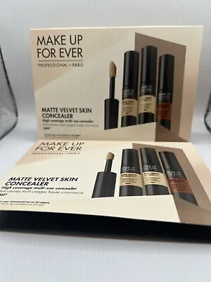 2X Make Up Forever Matte Velvet Skin Concealer Sample Card. 4x 0.7 Ml. New . • $9.99