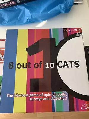 8 Out Of 10 Cats Board Game Hilarious Opinion Polls & Survey Family Fun Activity • £4