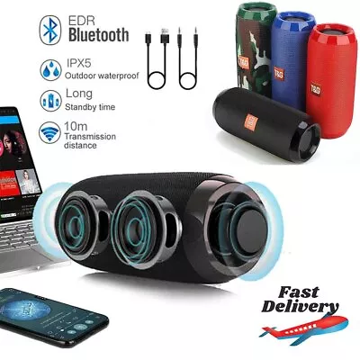 Black Bluetooth Speaker Wireless Waterproof Outdoor Stereo Bass USB/TF/FM Radio • $12.98