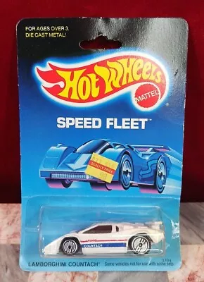 Vintage 1988 Hot Wheels Speed Fleet Lamborghini Countach LP500S MOC • $0.99