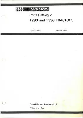 David Brown Highway Tractor 1190 1290 1390 Supplement Parts Manual • £9.75