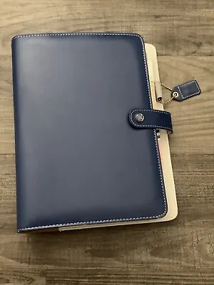 Webster's Pages A5 Navy Planner Kit 10”Journal Faux Leather Nice • $28