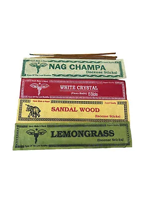 4 Set Hand Rolled NAG CHAMPA Lemongrass  INCENSE STICK Natural Scent NEPAL I3 • $12.90