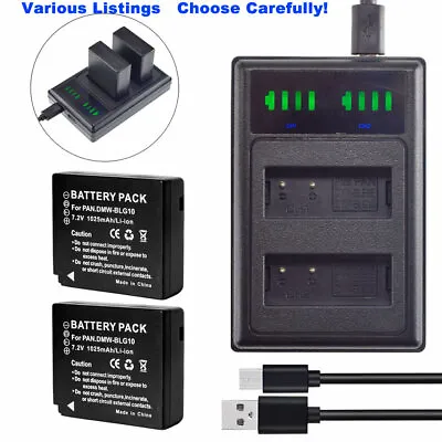 Battery Or Charger For Panasonic Lumix DMC-GF3 DMC-GF5 DMC-GF6 DMC-GX7 DMC-LX100 • $36.29